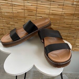 Madewell Black and Brown Sandals